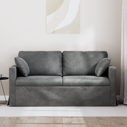 Soffa Mörkgrå 158 x 78 x 80 cm Sammet