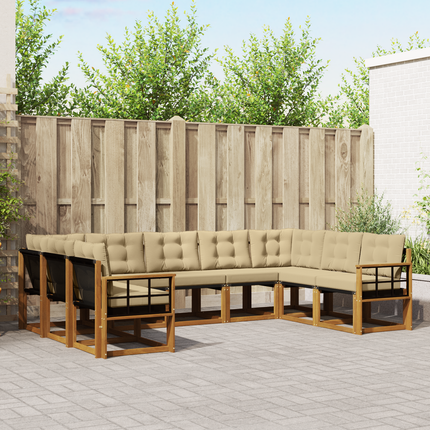 Utomhussoffset 9 st Naturlig och Beige