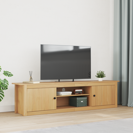 TV-ställ HILL Honung brun 158 x 40 x 39.5 cm Massivt furu