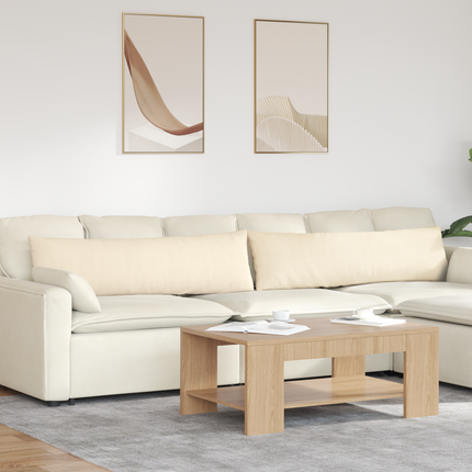 Sofakuddar 2 pcs Kräm 145 x 40 cm Kordread tyg