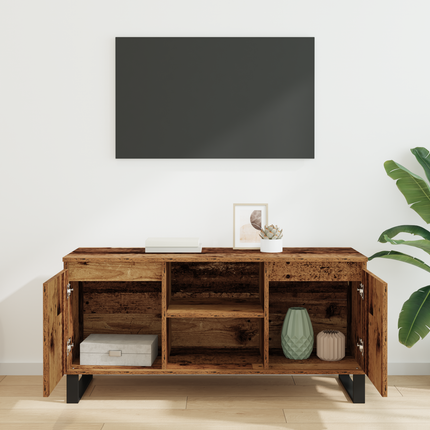 TV-skåp 104 x 35 x 50 cm Gammalt trä Konstruerat trä
