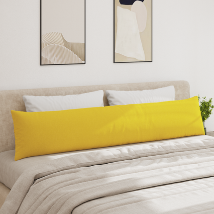 Sofakuddar 2 st tyg Ljusgul 200 x 40 cm