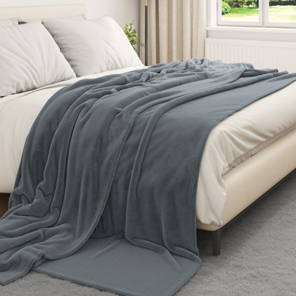 Filtar 6 st Mörkgrå 220 x 240 cm 8.24 Fleece