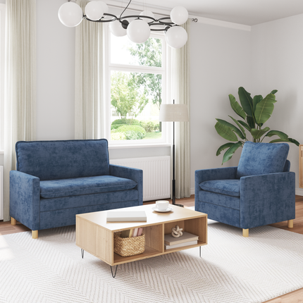 Soffset 2 st Blå Polyester