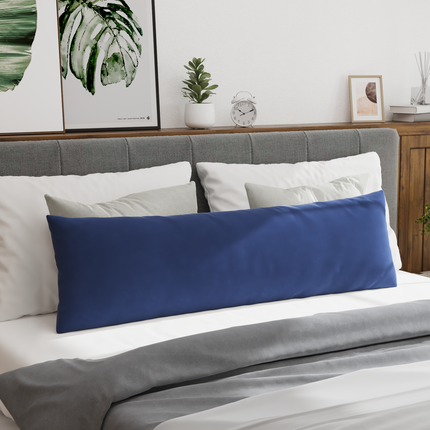 Sofakuddar 2 pcs Polisblå 145 x 40 cm Kordread tyg
