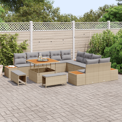 Trädgårdsoffset 13 st 12-Antal sittplatser Beige och Ljusgrå