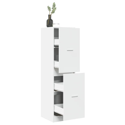 Apoteksskåp vit 40x41x144,5 cm konstruerat trä
