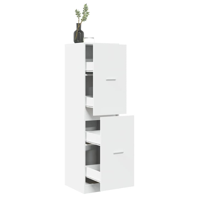 Apoteksskåp vit 40x41x144,5 cm konstruerat trä