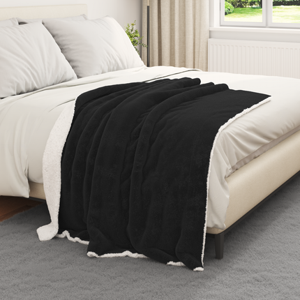 Kastfilt Svart 130 x 150 cm 1 Fleece