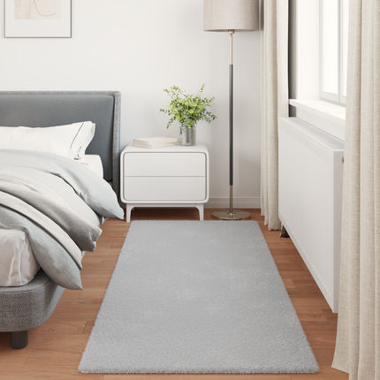 Halkfri matta i konstgjord kaninfäll OLITE Grå 100 x 200 cm