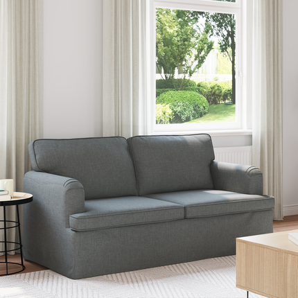 Soffa Mörkgrå 162 x 80 x 85 cm tyg