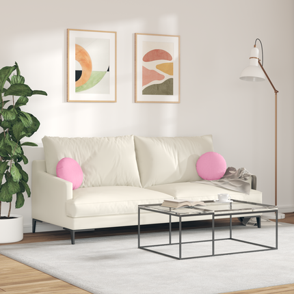 Sittkuddar 2 st tyg Rosa Ø30 x 13 cm