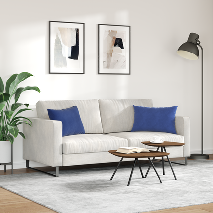 Sofakuddar 2 pcs Polisblå 60 x 40 cm Kordread tyg