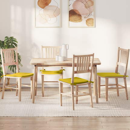 Sittkuddar 4 st Sammet Gul 40 x 40 x 3 cm