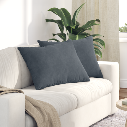 Sofakuddar 2 pcs Mörkgrå 70 x 50 cm Kordread tyg