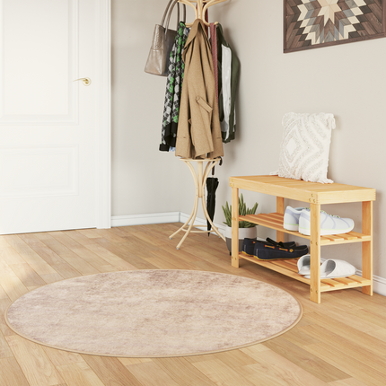 Mattlöpare MARSA Beige 120 x 120 cm Polyester och PVC