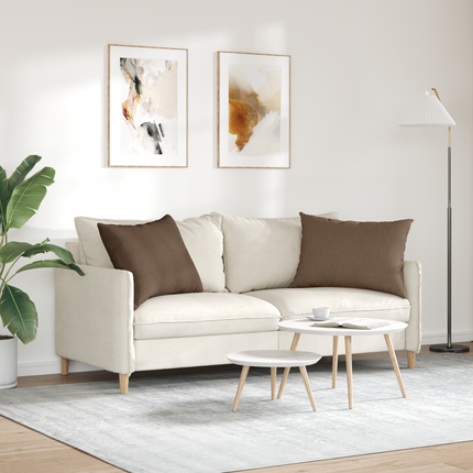 Sofakuddar 2 st tyg Brun 70 x 50 cm