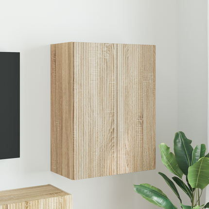 TV Vägghylla 59,5 x 31 x 80 cm Sonoma-ek Konstruerat trä