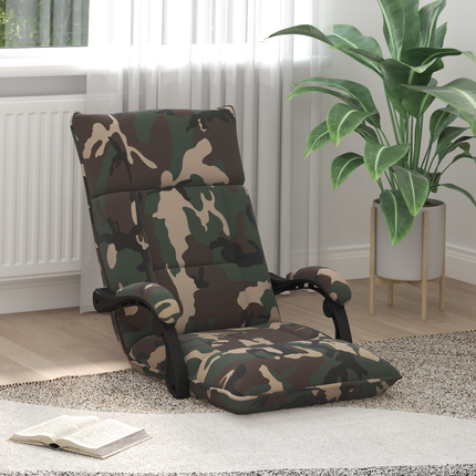 Justerbar golvstol Armégrön Tyg