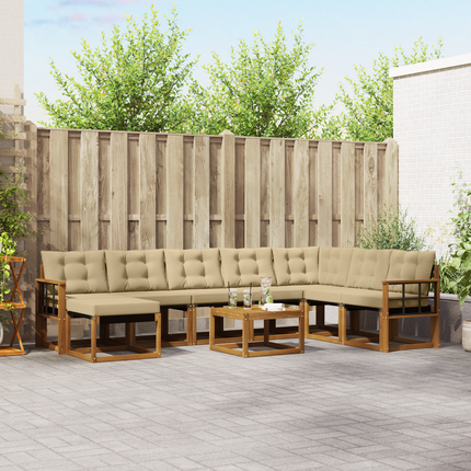 Utomhussoffset 9 st Naturlig och Beige