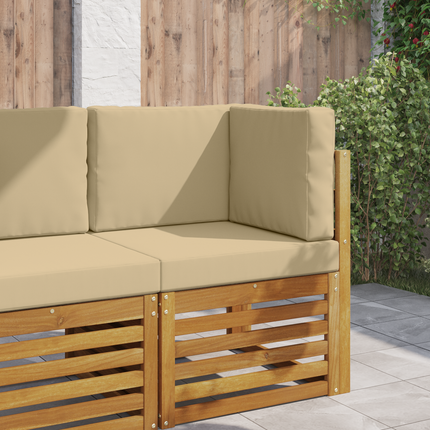 Utomhus Soffa Kudde Polyester Beige 60 x 60 x 8 cm