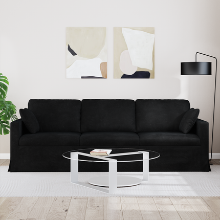 Soffa Svart 228 x 78 x 80 cm Sammet