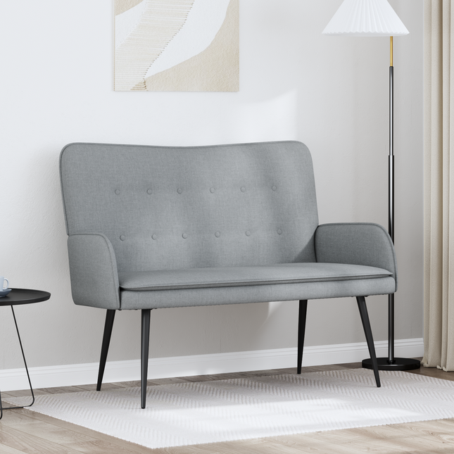 2-sits soffa Ljusgrå 115 x 61 x 87 cm Tyg