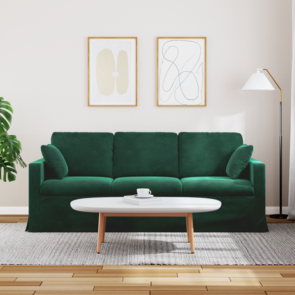 Soffa Mörkgrön 198 x 78 x 80 cm Sammet
