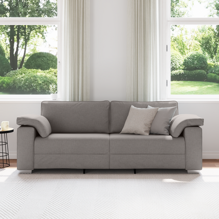 3-Sits soffa Taupe 220 cm tyg