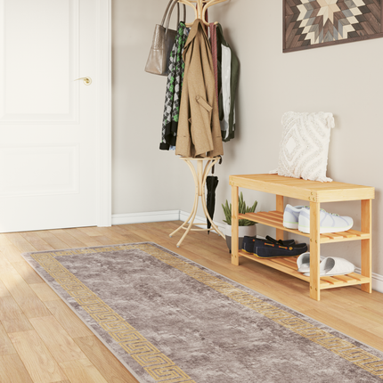 Mattlöpare MARSA Grå 80 x 450 cm Polyester och PVC