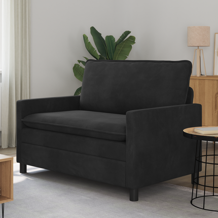 Soffa Svart 126 x 81 x 87,5 cm Sammet