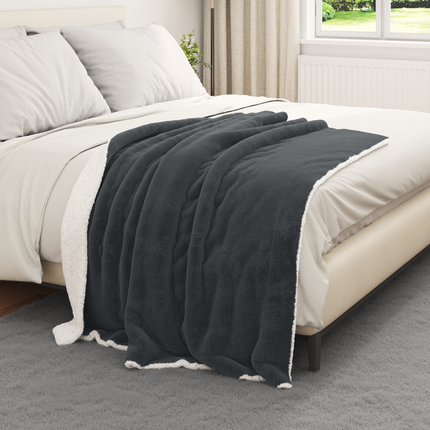 Kastfilt Mörkgrå 130 x 150 cm 1 Fleece