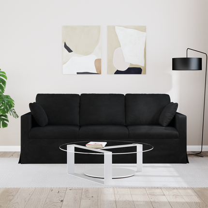 Soffa Svart 198 x 78 x 80 cm Sammet