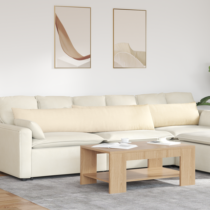 Sofakuddar 2 pcs Kräm 200 x 40 cm Kordread tyg