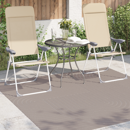 Områdesmattor Fyrkantig PALMERAS Beige 120 x 120 cm Polyester