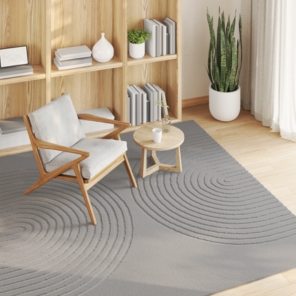 Områdesmattor Fyrkantig GALATI Grå 200 x 200 cm Polyester