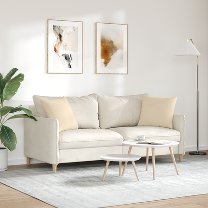 Sofakuddar 2 pcs Kräm 45 x 45 cm tyg