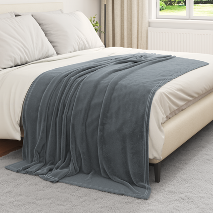 Kastfilt Mörkgrå 150 x 200 cm Fleece