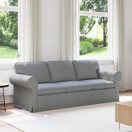 Soffa Ljusgrå 215 x 82 x 80 cm tyg
