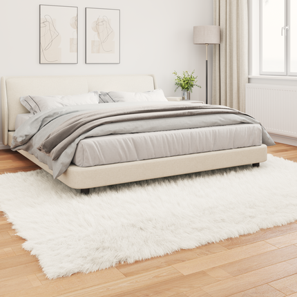 Fuskfäll matta TAFALLA Vit 240 x 340 cm Polyester