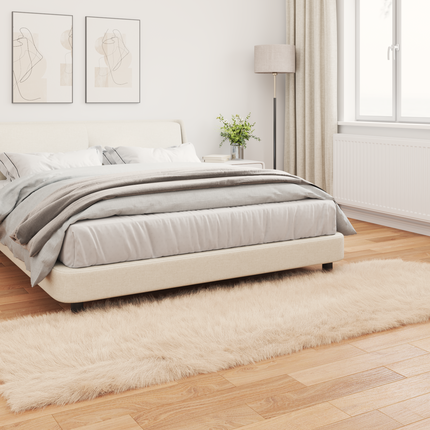Fuskfäll matta TAFALLA Beige 80 x 250 cm Polyester