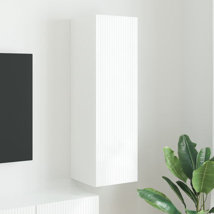 TV Vägghylla 30 x 31 x 100 cm Vit Konstruerat trä