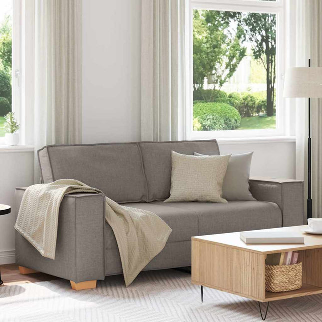 2-sitssoffa taupe 180x78x84 cm tyg
