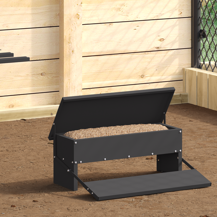Kyckling Trampmatare Svart 48,5 x 39,5 x 19 cm Kallvalsat Stål