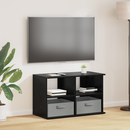 TV-ställ med låda Svart Ek 79 x 40 x 48 cm