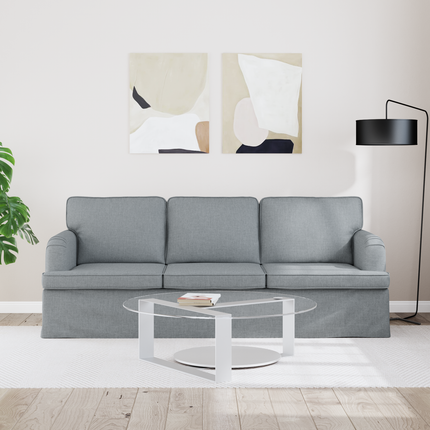 Soffa Ljusgrå 201 x 80 x 85 cm tyg