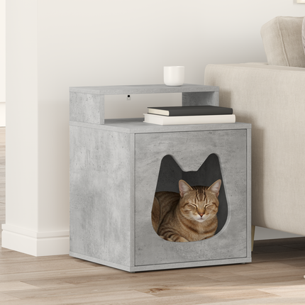 Katt hus Betong 42,5 x 40 x 53,5 cm Konstruerat trä