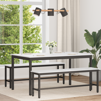 Matbord Vit 150 x 90 x 75 cm Massiv furu