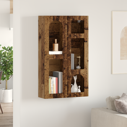 Hängande skåp ELST Gammalt trä 59 x 20 x 100 cm Konstruerat trä