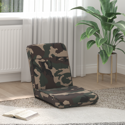 Justerbar golvstol Armégrön Tyg